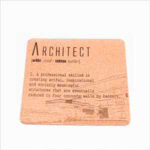 Mouse pad din plută personalizat prin gravare Architech
