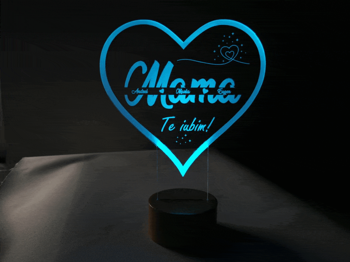 Lampă LED personalizată pentru Mama - imagine 4