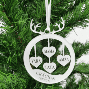 Glob personalizat cu nume Craciun fericit