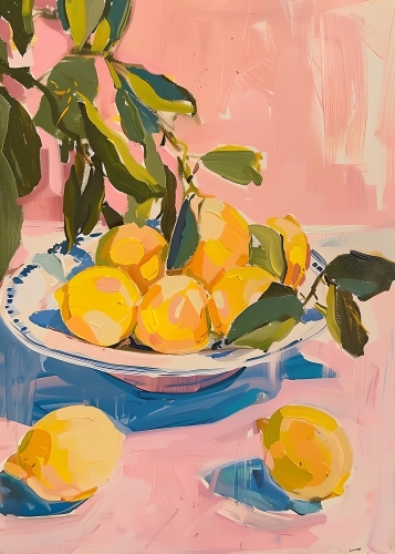 Poster Platou cu lămâi proaspete