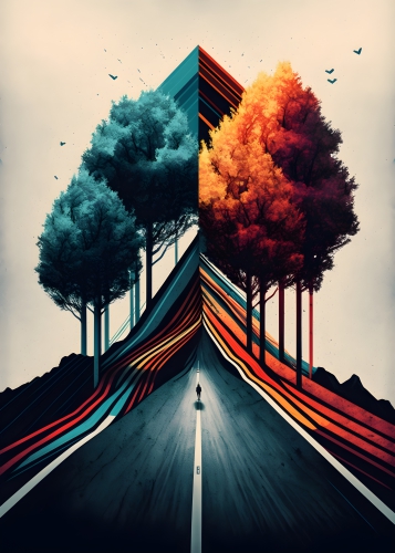Poster Drumul dintre contraste