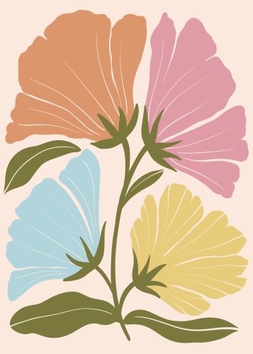 Poster Simfonia florilor pastelate