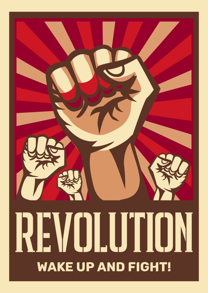 Poster Revoluție și luptă