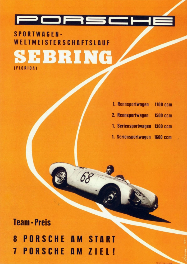 Poster Porsche în competiție