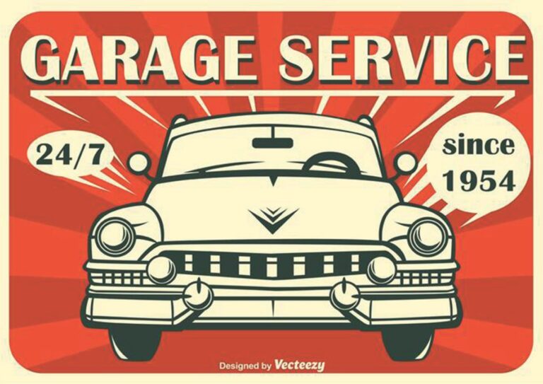 Poster Service auto vintage