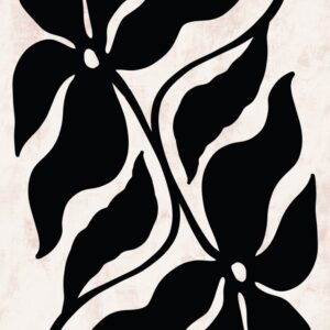 Poster Model floral negru