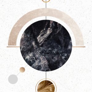 Poster Echilibru cosmic în cercuri și texturi