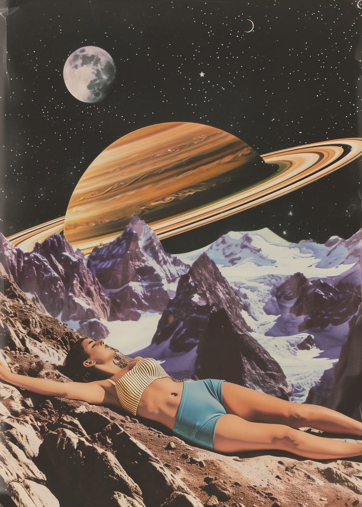Poster Relaxare cosmică sub stele