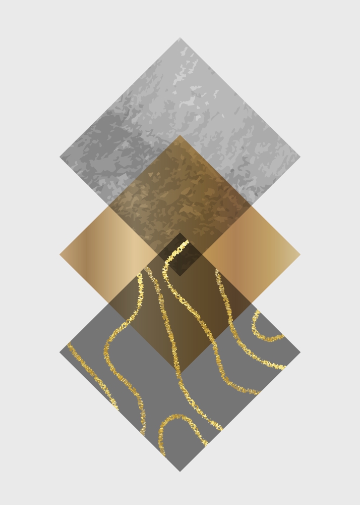 Poster Straturi metalice și reflexii aurii