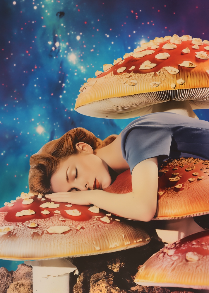 Poster Vis cosmic pe ciuperci