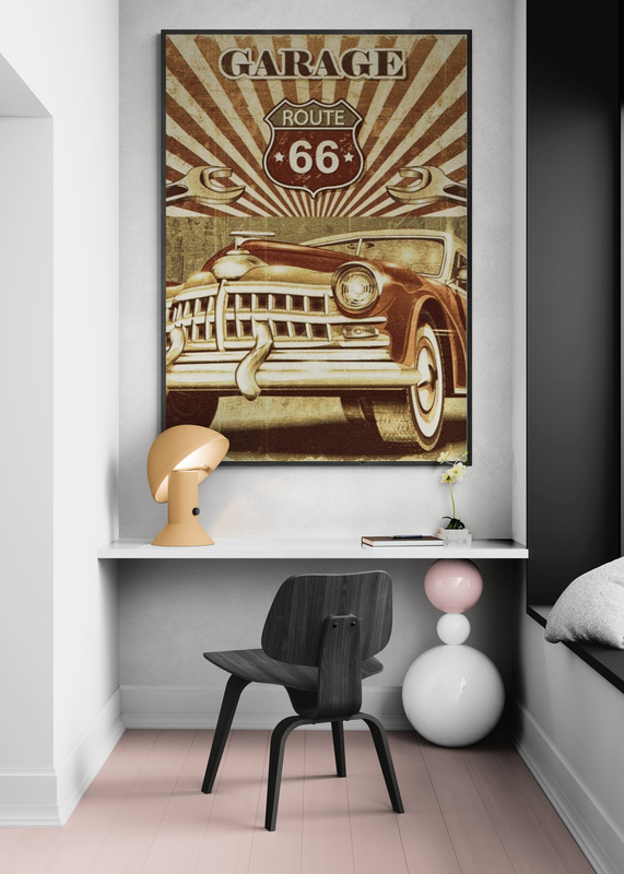 Mockup Poster Drumul Route 66