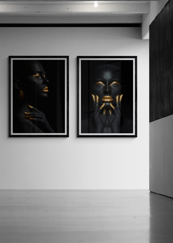 Mockup Poster Puterea expresiei și eleganță atemporală
