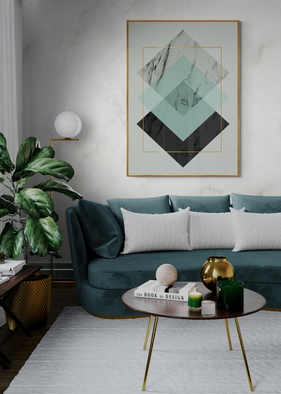Mockup Poster Romburi marmurate