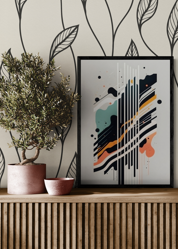 Mockup Poster Flux abstract