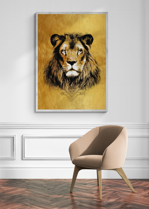 Mockup Poster Leu impozant