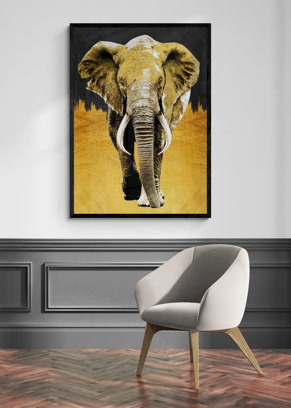 Poster Elefant impunător - imagine 2