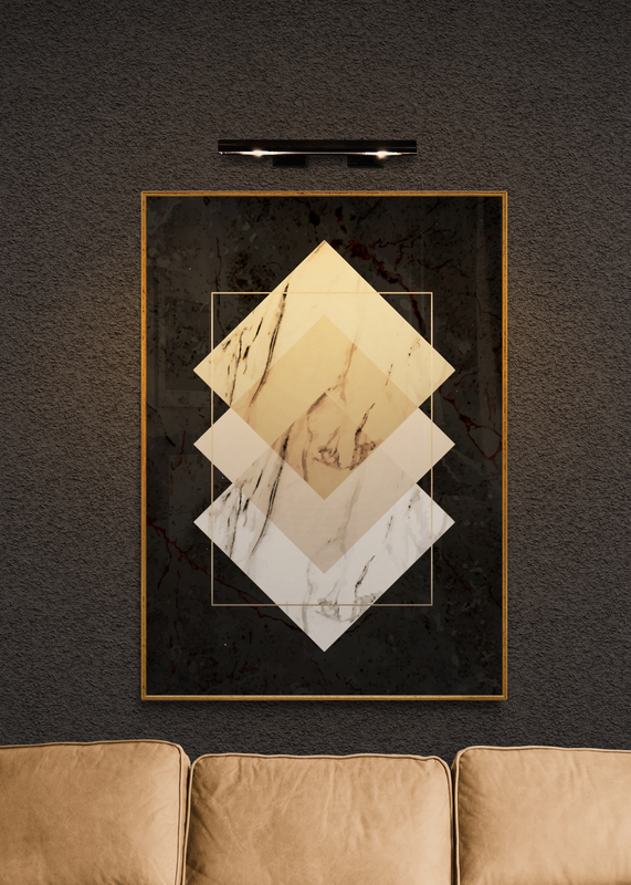 Mockup Poster Geometrii din marmură