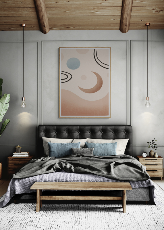 Poster Lună și forme celeste - imagine 2