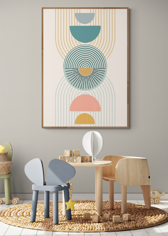 Poster Forme semicirculare și cercuri - imagine 2