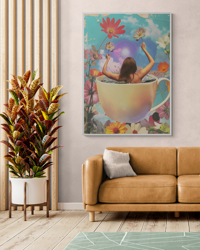 Mockup Poster Baie de flori și vise