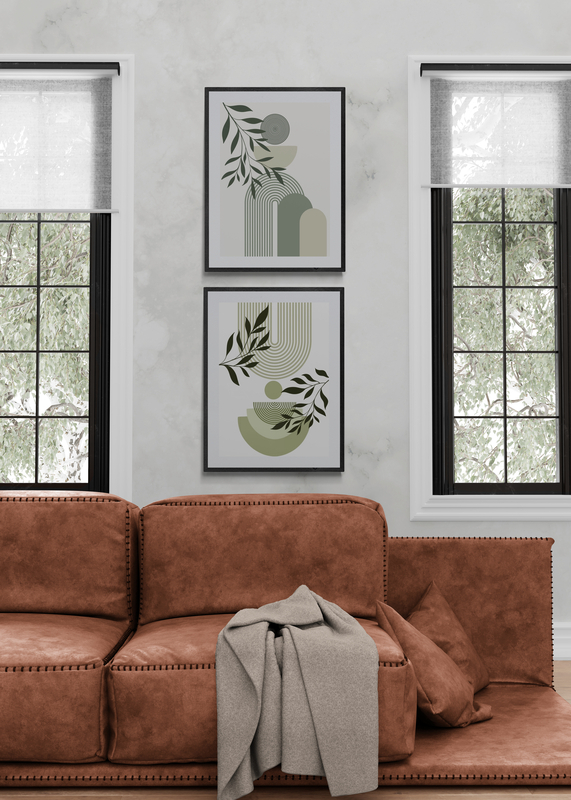 Mockup Poster Natură și geometrie abstractă