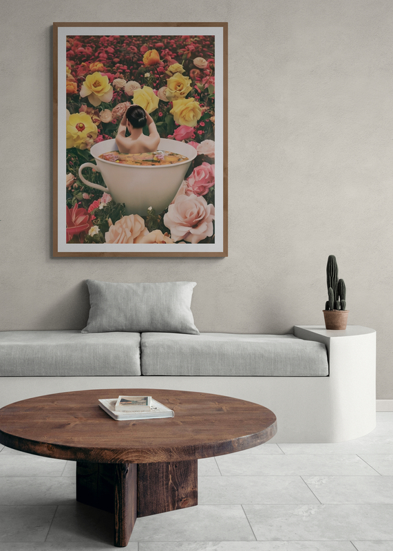 Mockup Poster Băi florale de vis