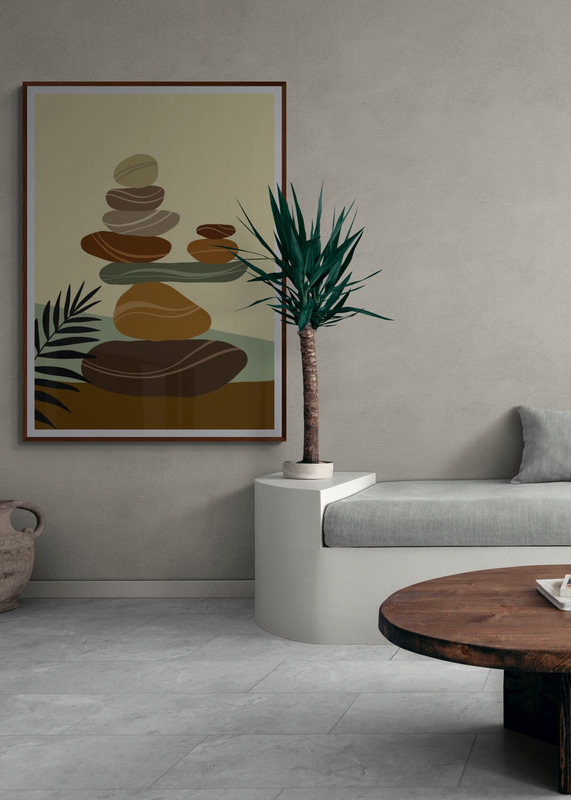 Mockup Poster Echilibrul pietrelor