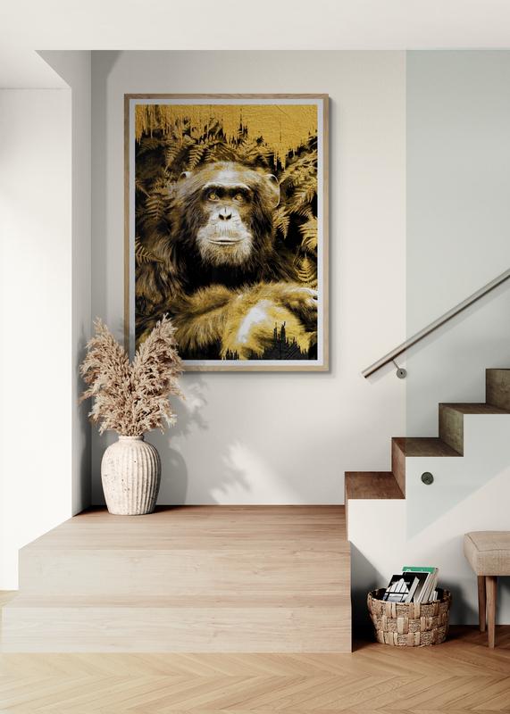 Poster Cimpanzeu relaxat - imagine 2