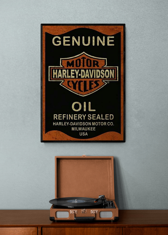 Mockup Poster Harley-Davidson, marca autentică