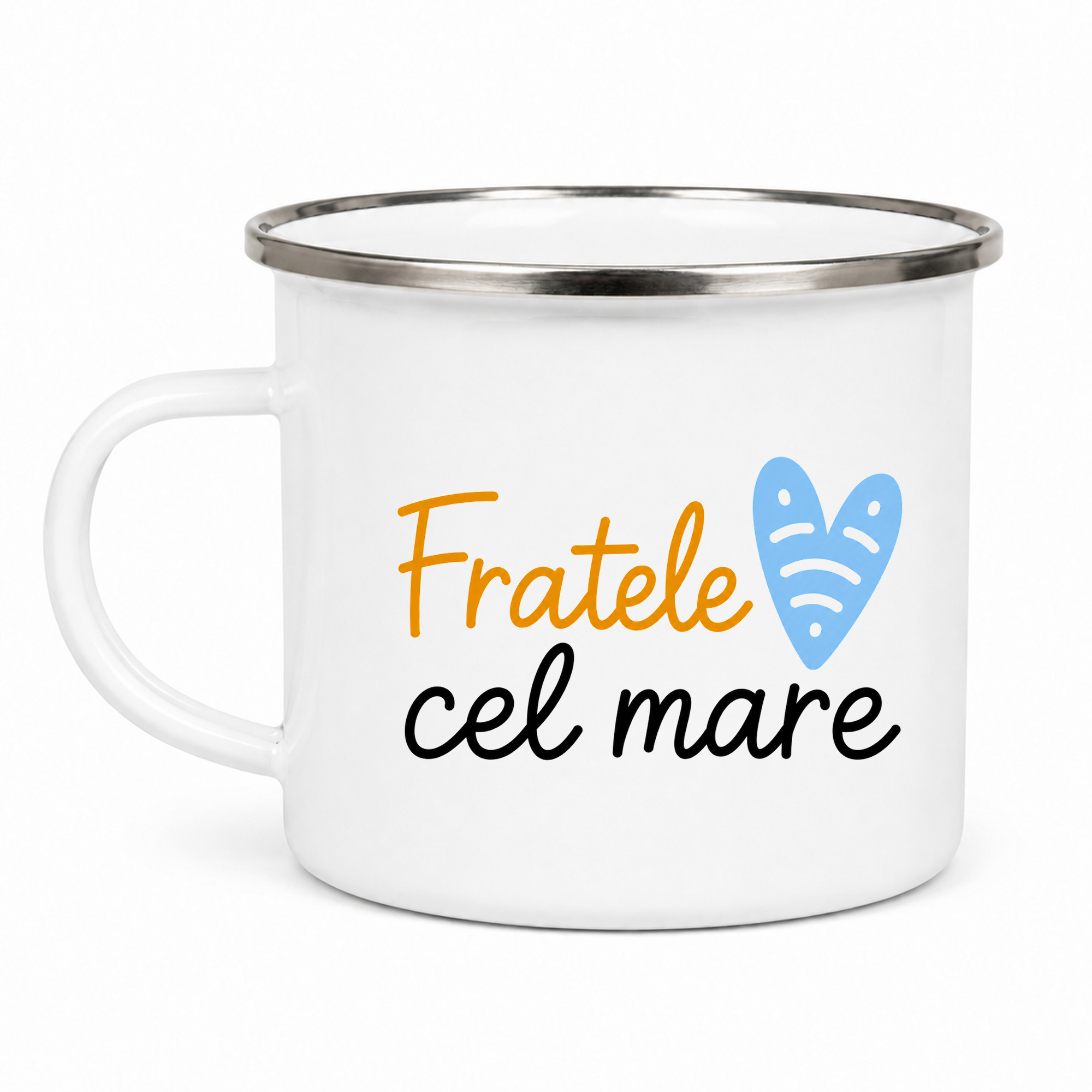 Fratele cel mare – cană emailată cu mesaj