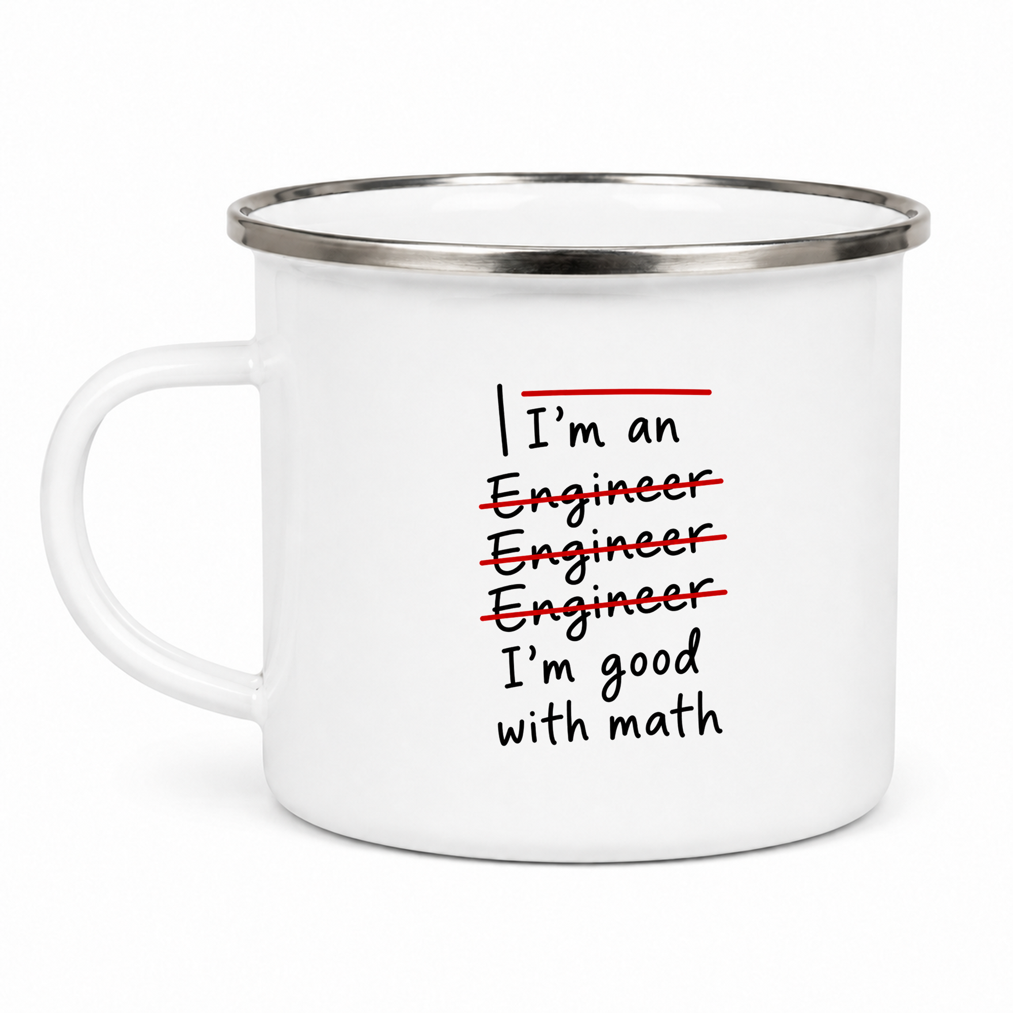 I'm an Engineer - I'm good with math – cană emailată cu mesaj