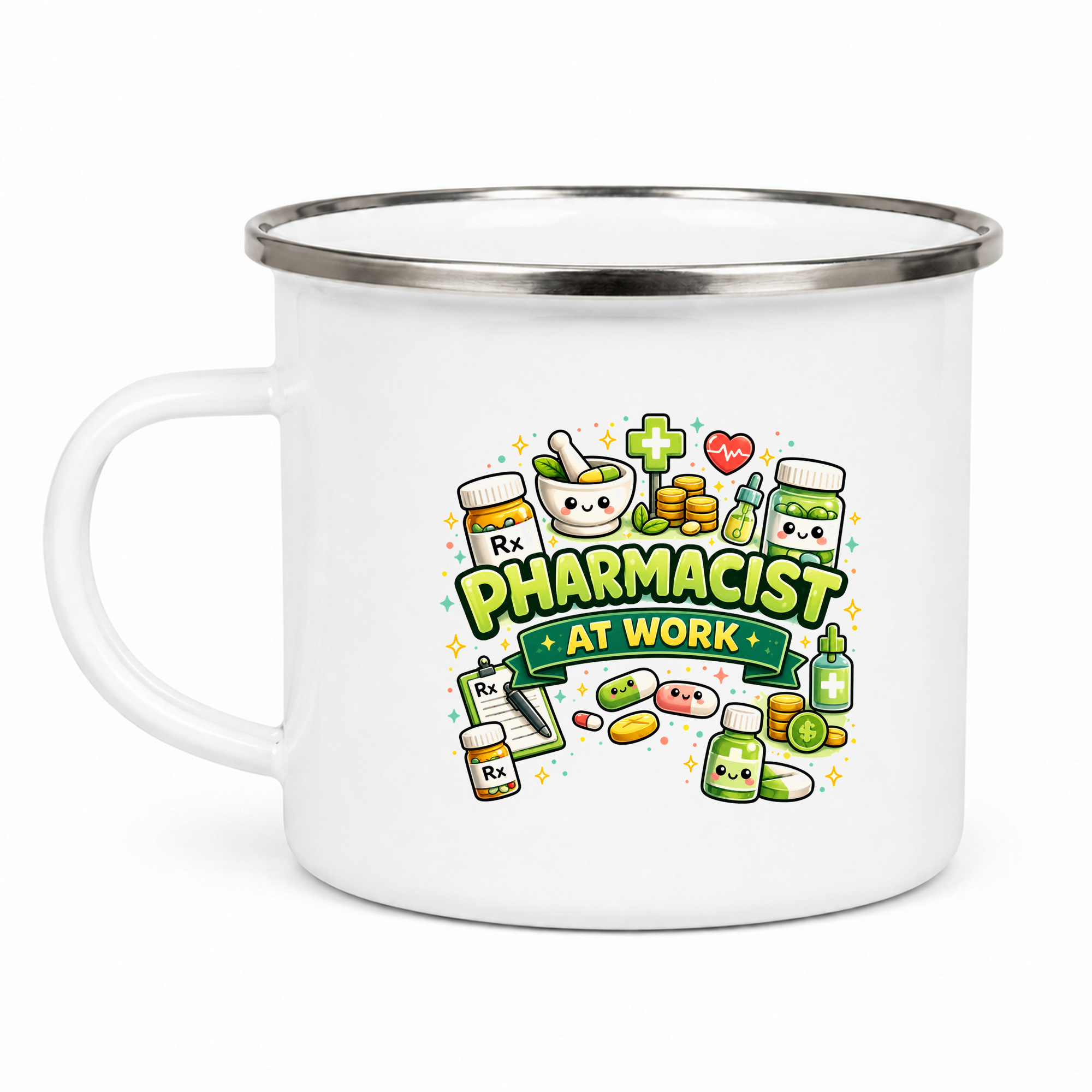 Pharmacist at work – cană emailată cu mesaj