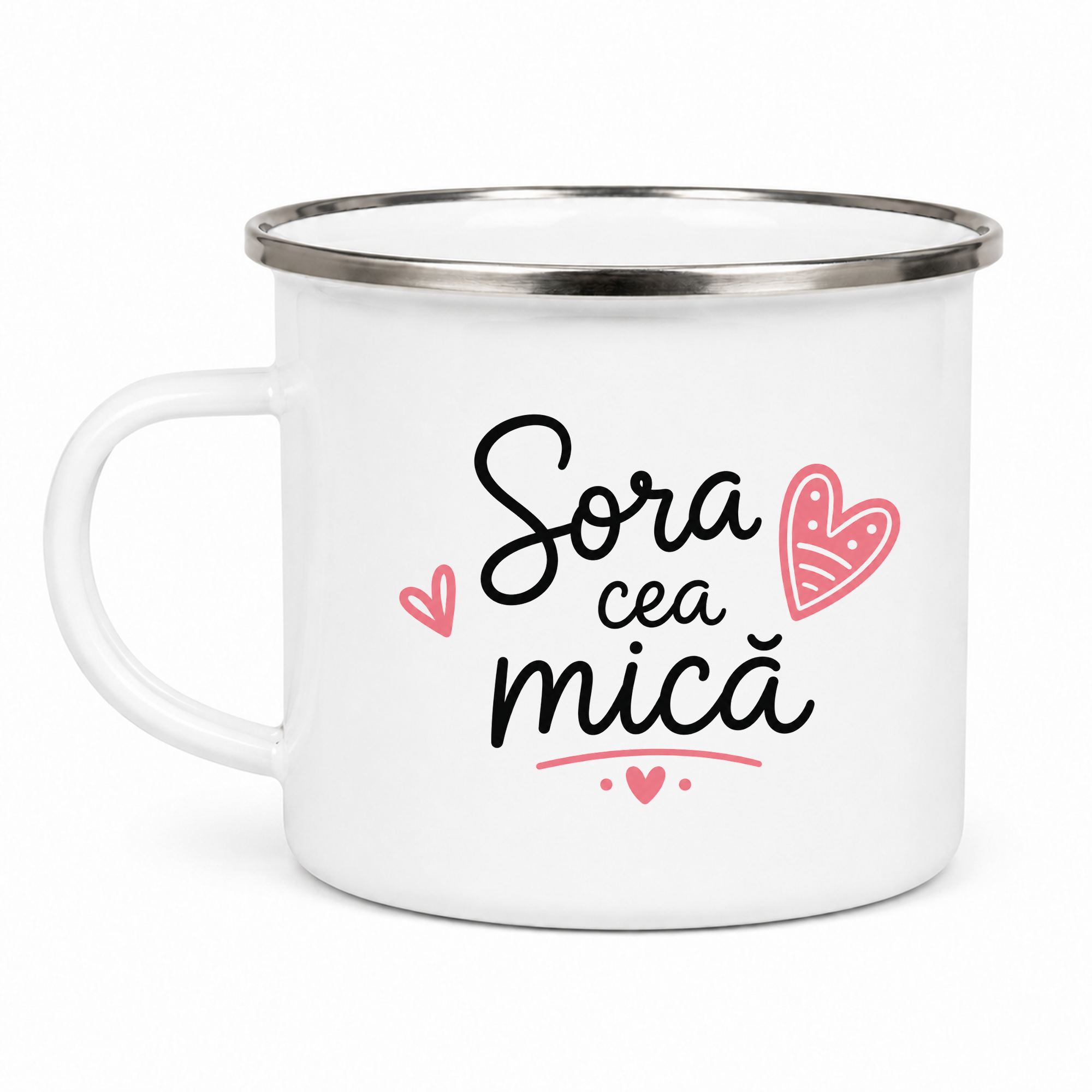 Sora cea mică – cană emailată cu mesaj