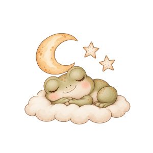 Broscuță adormită – sticker perete reaplicabil