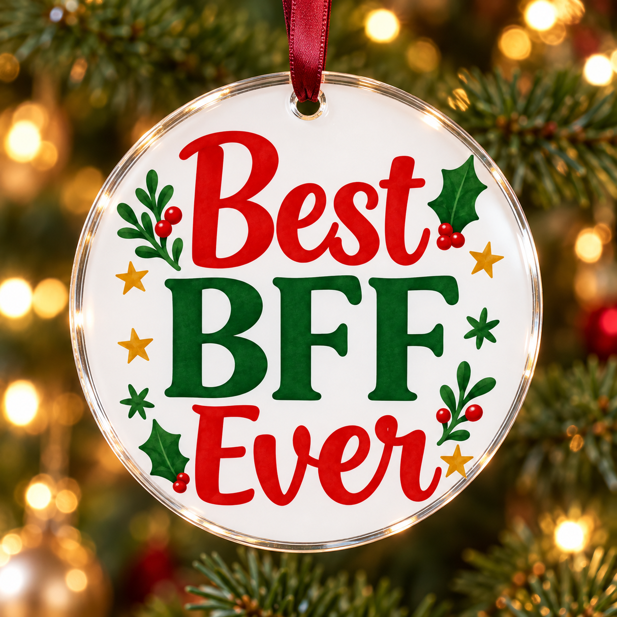 Glob de Crăciun din plexiglas – Best BFF Ever
