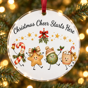 Glob de Crăciun din plexiglas – Christmas Cheer Starts Here