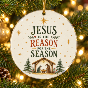 Glob de Crăciun din plexiglas – Jesus Is the Reason for the Season