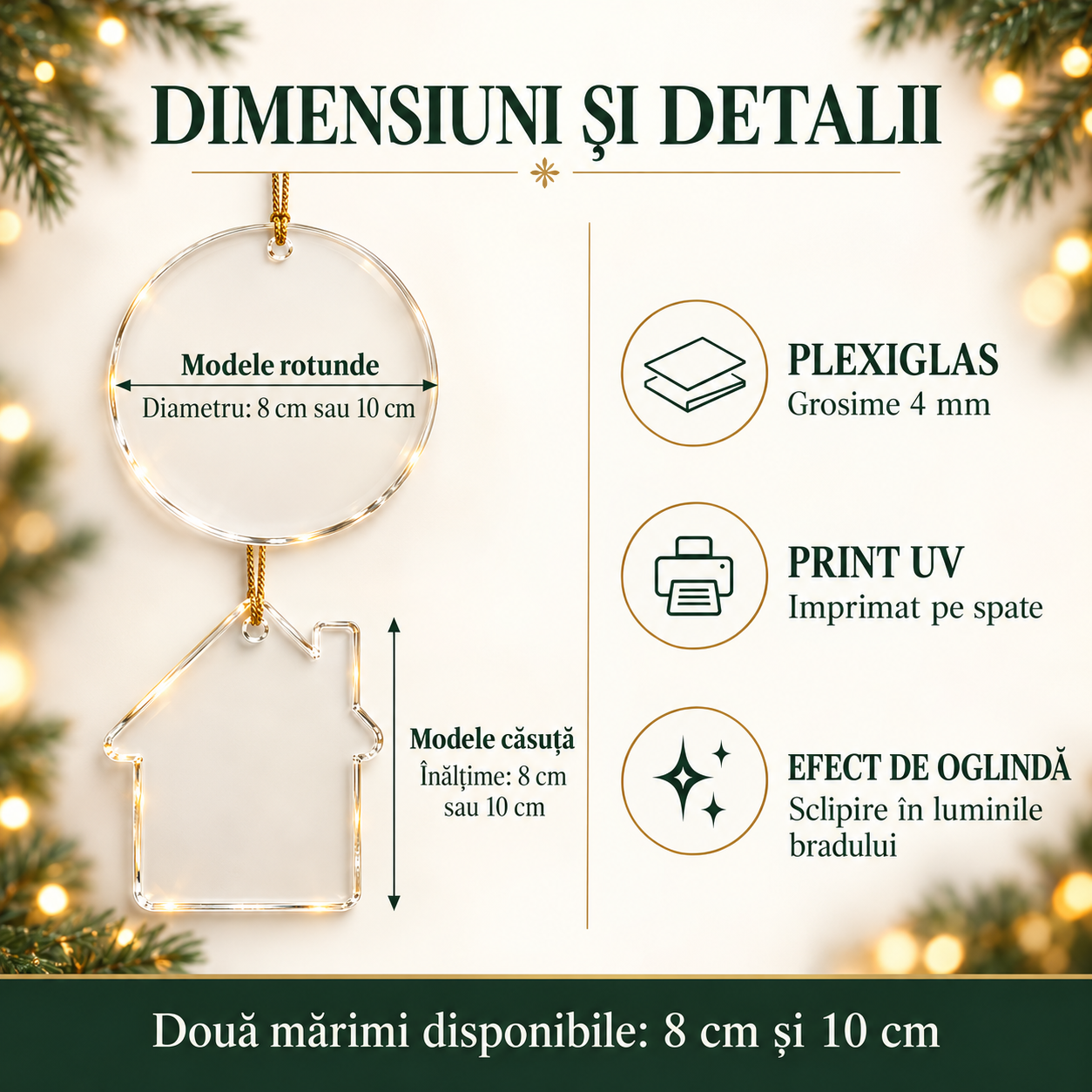 Glob de Crăciun din plexiglas – Pentru cea mai iubită bunică – coroniță - imagine 2