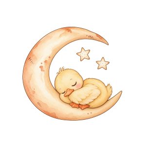 Rățușcă adormită – sticker perete reaplicabil
